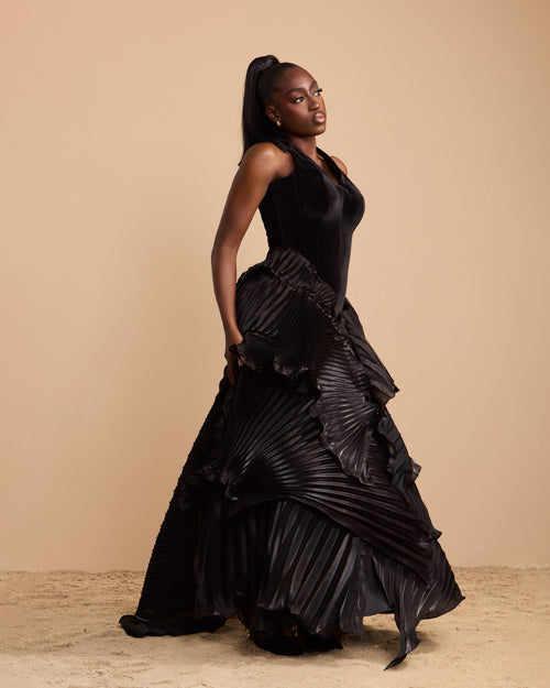 Seafoam Dress Black