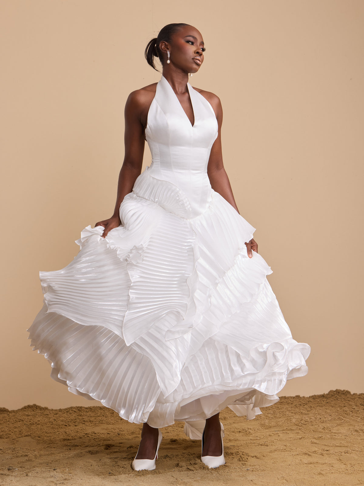 Seafoam Dress in Ivory
